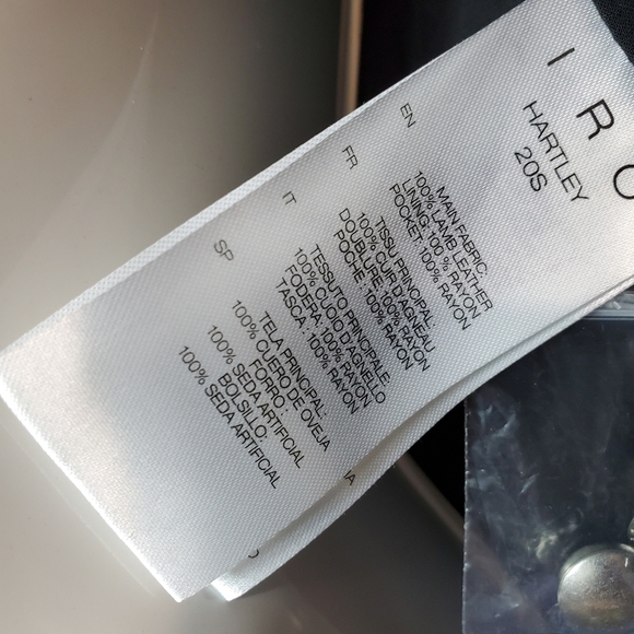 IRO HARTLEY LEATHER MOTO JACKET IN BLUE-LT - Picture 11 of 14